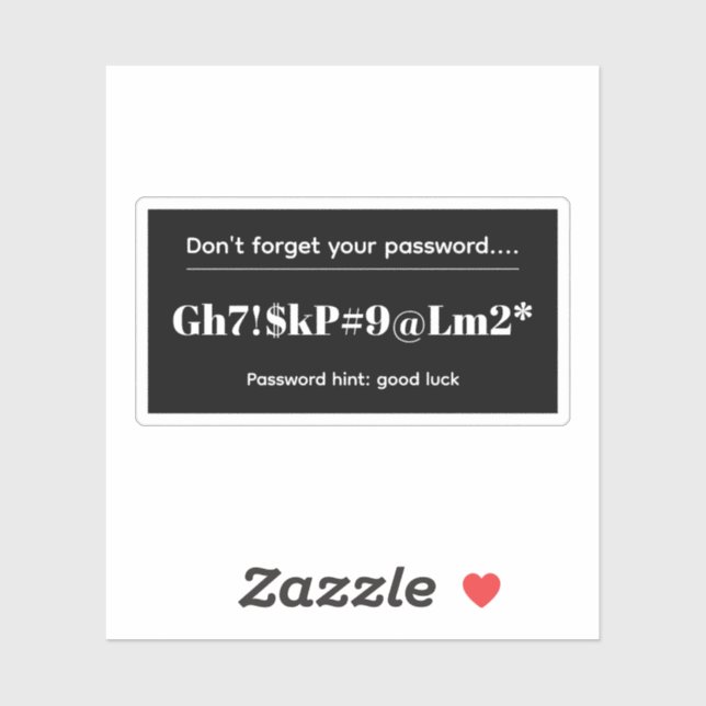 Funny Password Sticker (Sheet)