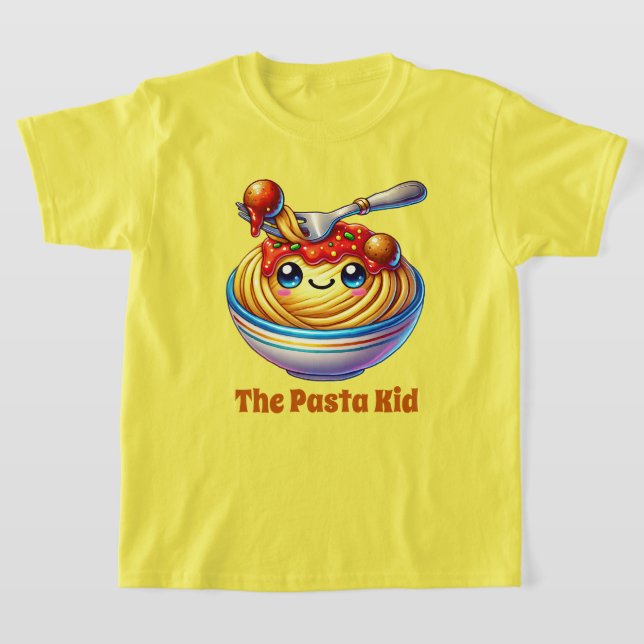 Funny pasta kid add text T-Shirt (Laydown)