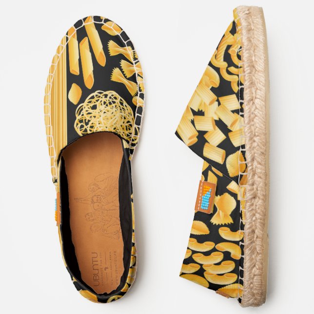 funny pasta print noodles pattern  espadrilles (Side)