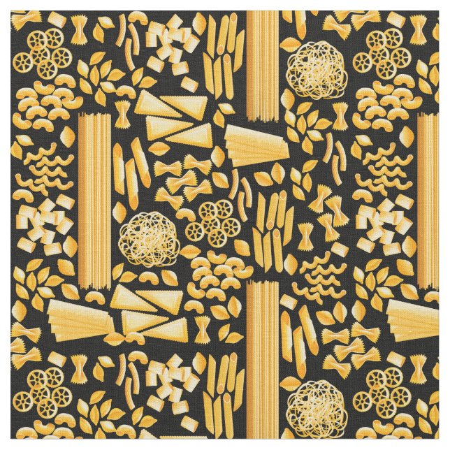 funny pasta print noodles pattern  fabric (Close Up)