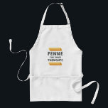 Funny Pasta Pun Adult Apron<br><div class="desc">Pasta jokes, penne puns, funny food. What do you think? Penne for your Thoughts</div>