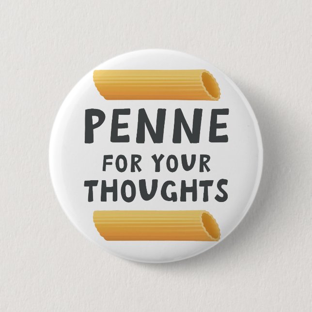 Funny Pasta Pun Button (Front)