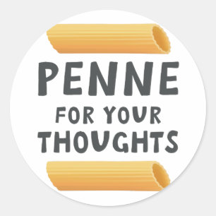 Funny Pasta Pun Classic Round Sticker