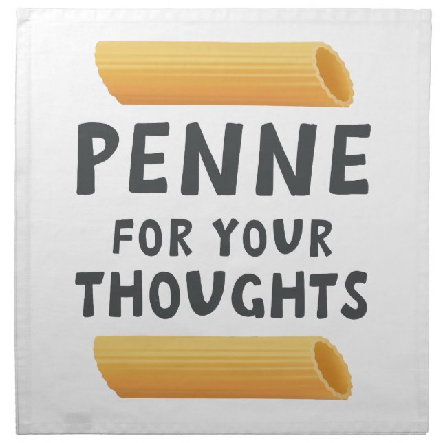 Funny Pasta Pun Cloth Napkin (Front)