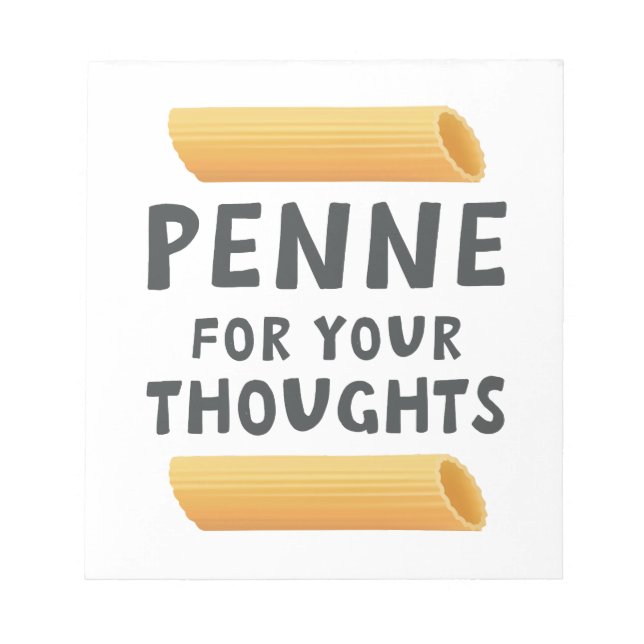 Funny Pasta Pun Notepad (Front)