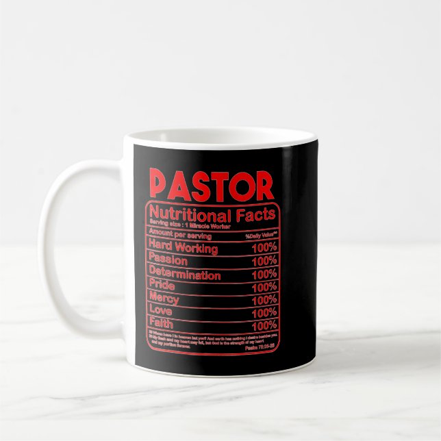 Funny Pastor Appreciation Gift For Men Women Cool  Coffee Mug (Left)