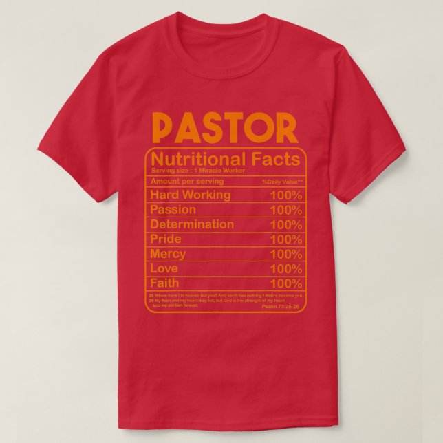 Funny Pastor Appreciation Gift For Men Women Cool  T-Shirt (Design Front)