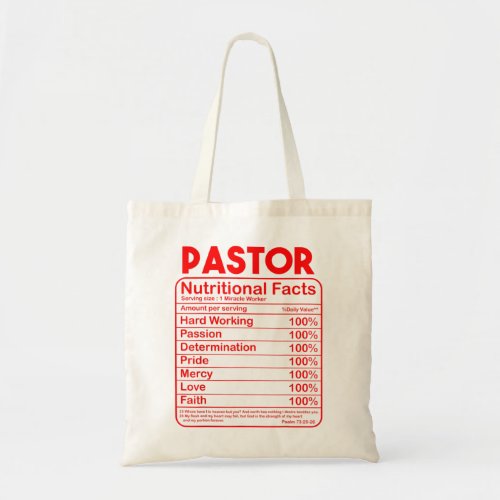 Funny Pastor Appreciation Gift For Men Women Cool  Tote Bag