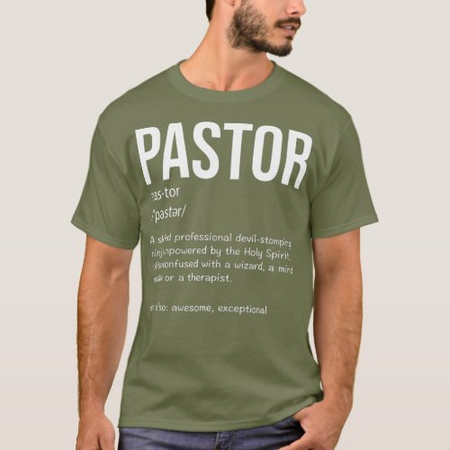 Funny Pastor Definition Gift Christian Preachers T_Shirt