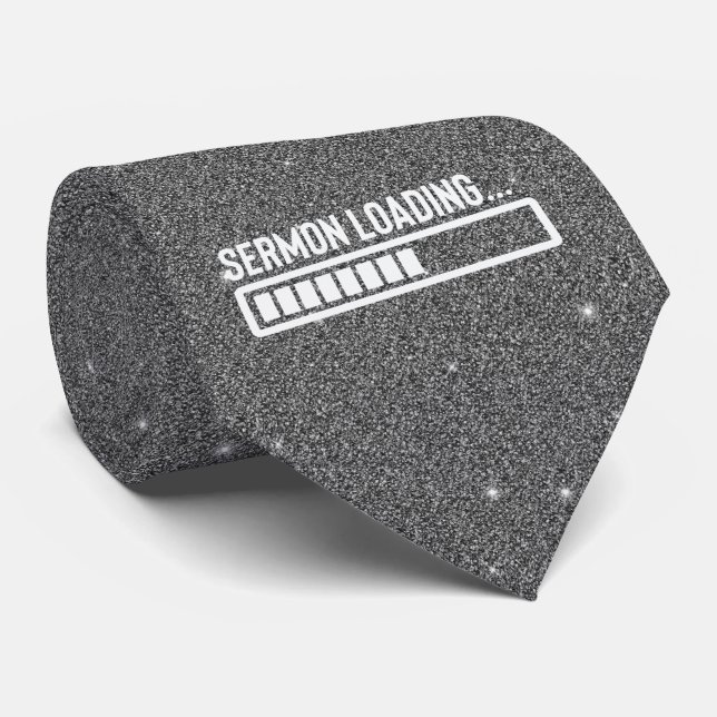 Funny Pastor Sermon Loading   Neck Tie (Rolled)