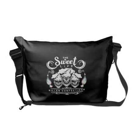Funny Pastry Chef Skulls: The Sweet Life Messenger Bag