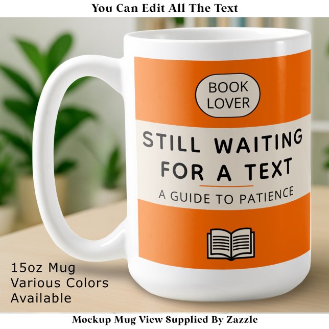Funny Patience Title Retro Paperback Cover Orange Coffee Mug (Creator Uploaded)