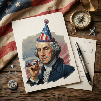 Funny Patriotic 4th of July Celebration Postcard