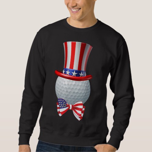 Funny Patriotic America Flag Golf 4th Of July Mom Sweatshirt