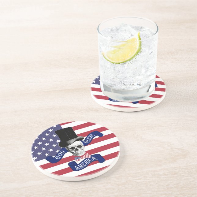 Funny patriotic american coaster (Side)