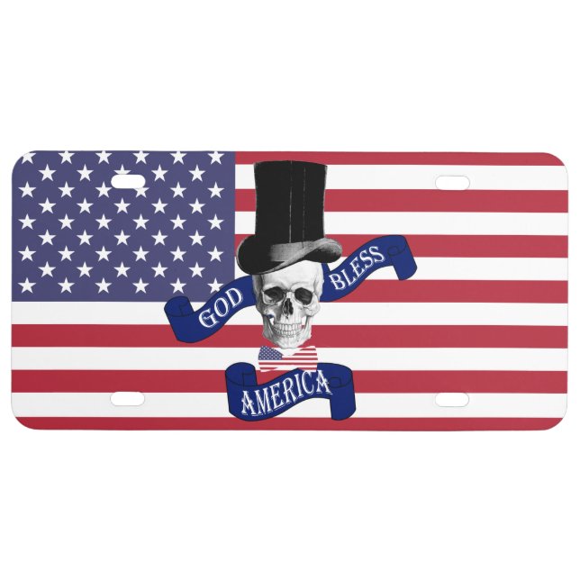 Funny patriotic American License Plate (Front)