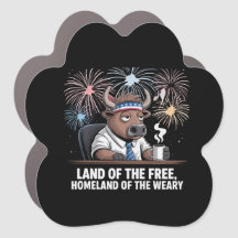 Funny Patriotic Buffalo Tired Office Worker