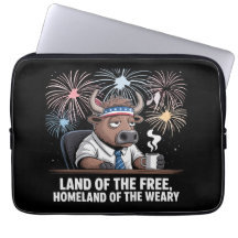 Funny Patriotic Buffalo Tired Office Worker