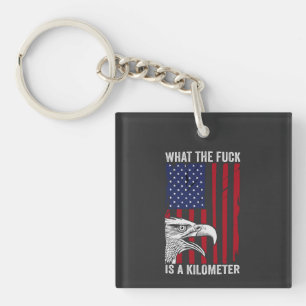Funny Patriotic Distressed American Eagle Flag Gif Keychain