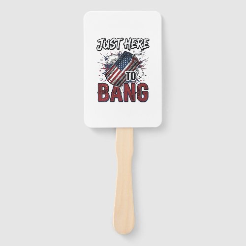 Funny Patriotic Firecracker Vintage 4th of July Sh Hand Fan