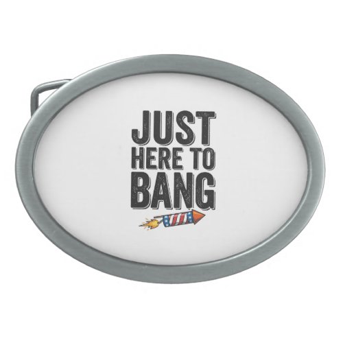 Funny Patriotic Firework Bang Vintage Shirt Design Belt Buckle