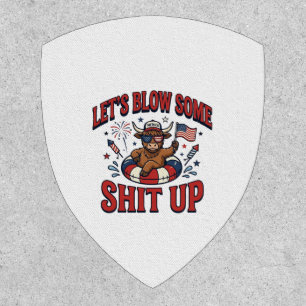 Funny Patriotic Highland Cow Fireworks Shirt (2)_1 Patch