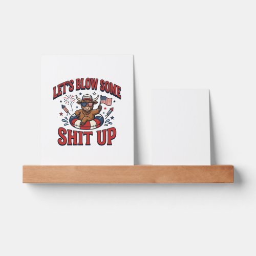 Funny Patriotic Highland Cow Fireworks Shirt (2)_1 Picture Ledge