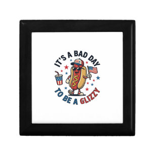 Funny Patriotic Hot Dog Vintage Engraving Shirt De Gift Box