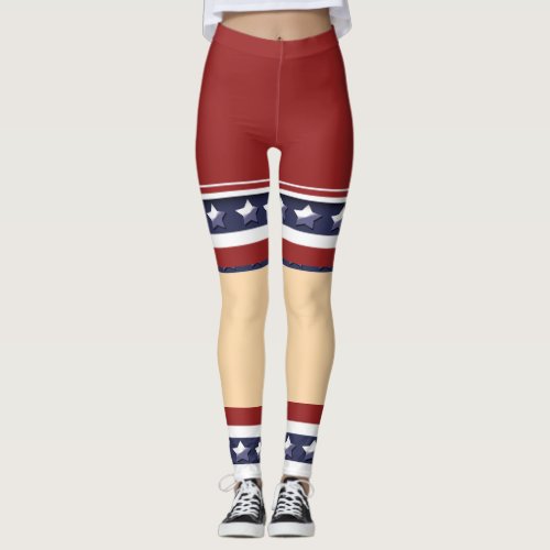 Funny patriotic shorts socks american leggings