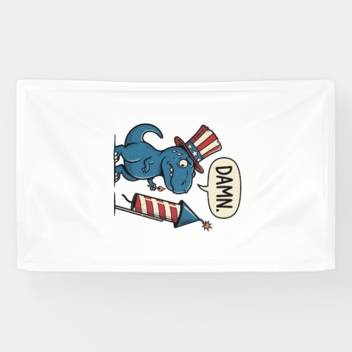 Funny Patriotic T-Rex Firework Shirt Design_1 Banner