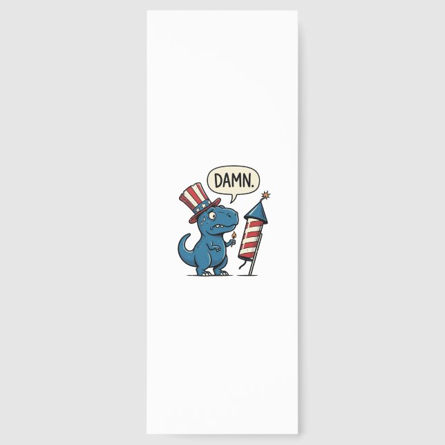 Funny Patriotic T-Rex Firework Shirt Design_1 Bookmarks (Front)