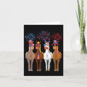 Funny Patriotic Us Flag 4th Of July Horse Usa Patr Card