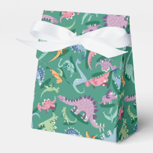 Funny pattern dino comic dinosaur favor boxes