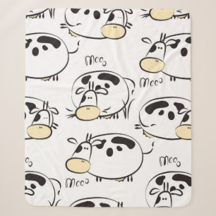 Funny pattern with childish animals. Vintage clip- Sherpa Blanket