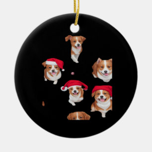 funny patterns christmas yule yuletide Classic T-S Ceramic Ornament