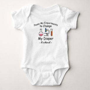 Funny Pause My Experiments to Change My Diaper Baby Bodysuit