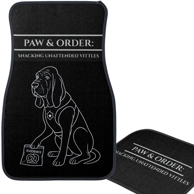 Funny Paw & Order: SUV Cute Bloodhound Car Mats (Funny PAW & ORDER:  SUV Vehicle Floor Mat Sets - look for your own breed!)