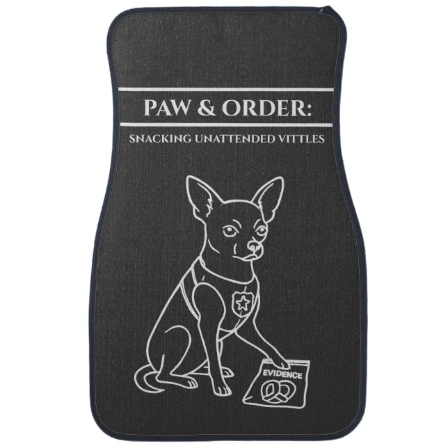 Funny Paw & Order: SUV Cute Chihuahua Car Mats (Front)