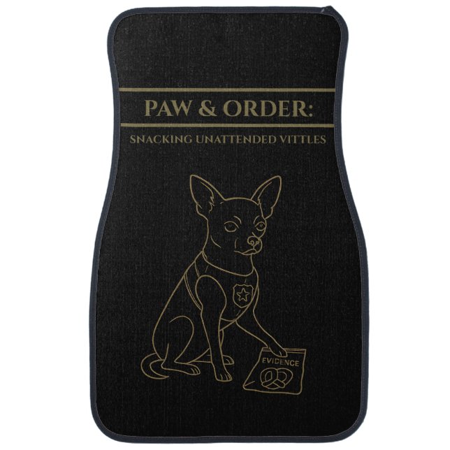 Funny Paw & Order: SUV Cute Chihuahua Car Mats (Front)