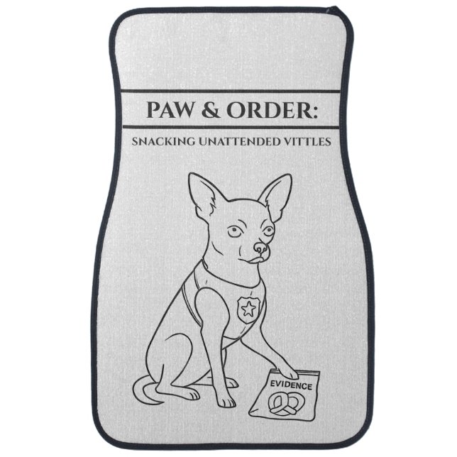 Funny Paw & Order: SUV Cute Chihuahua Car Mats (Front)