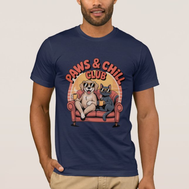 “Funny Paws and Chill Pet Lover T-Shirt” T-Shirt (Front)