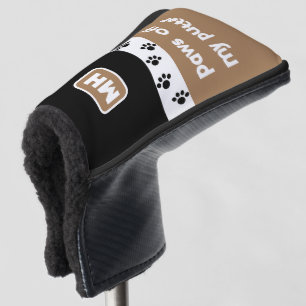 Funny Paws off My Putter with Initials Golf Head Cover