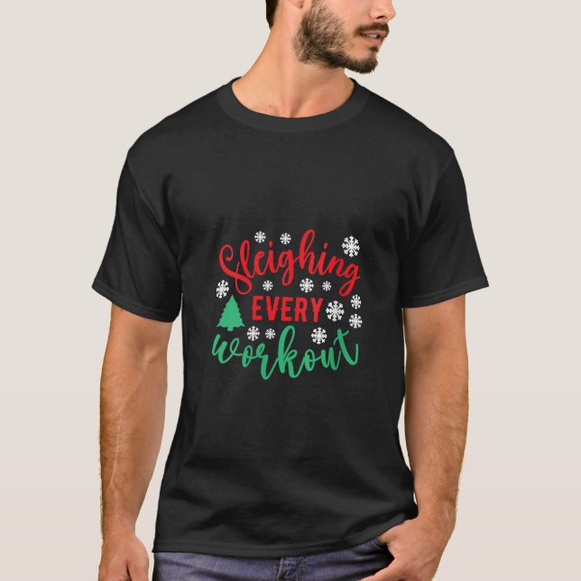 Funny PE Teacher Christmas Physical Education Xmas T-Shirt (Front)