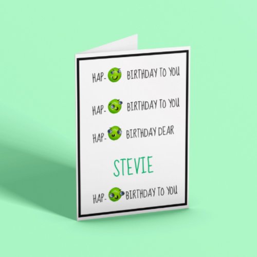 Funny Pea Birthday  Card