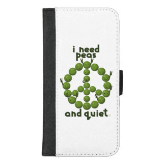 Funny Peace and Quiet Design with Green Peas iPhone 8/7 Plus Wallet Case