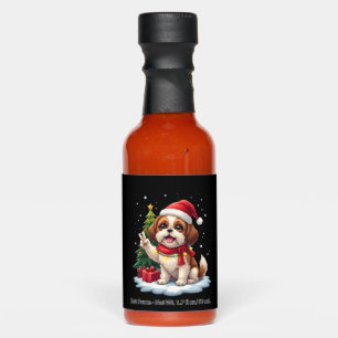 Funny Peace Hand Shih Tzu Christmas Lights Womens Hot Sauces