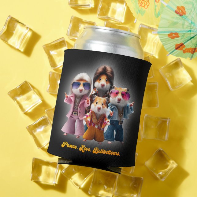 Funny Peace. Love. Bellbottoms. Hamster Supergroup Can Cooler (In Situ Summer)