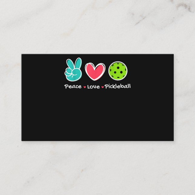 Funny Peace Love Pickleball Court Play Loves Pickl Enclosure Card (Front)