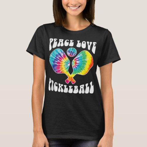 Funny Peace Love Pickleball Vintage Design 343 T_Shirt