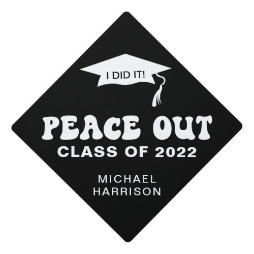 Funny Peace Out Class of 2022 Graduation Graduation Cap Topper
